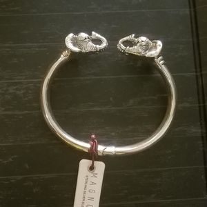 Elephant Hinge Bracelet Sterling Silver